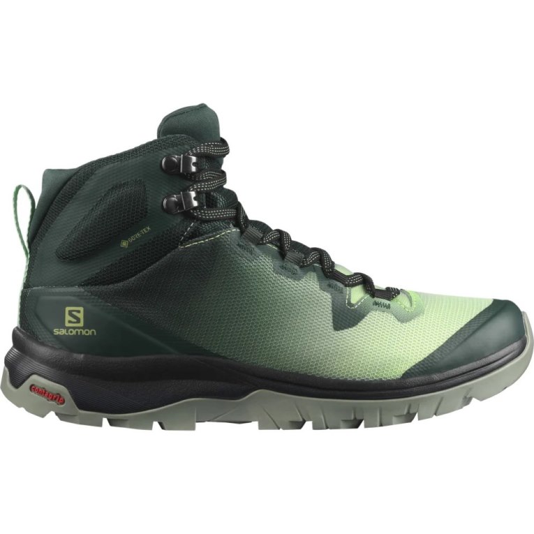 Botas Montaña Salomon Vaya Mid GTX Mujer Verdes | MX LXUQ021